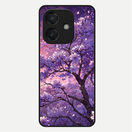  Blossom Tree Glass Case For Oppo A3x 5G back cover – full design glossy printed glass finish