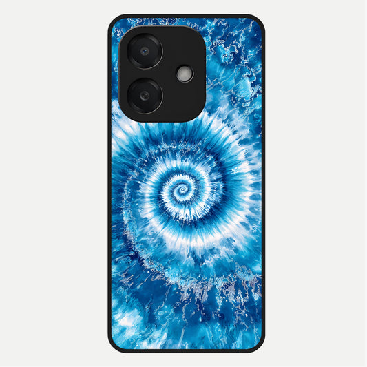  Blue Galaxy Wave Glass Case For Oppo A3x 5G back cover – full design glossy printed glass finish
