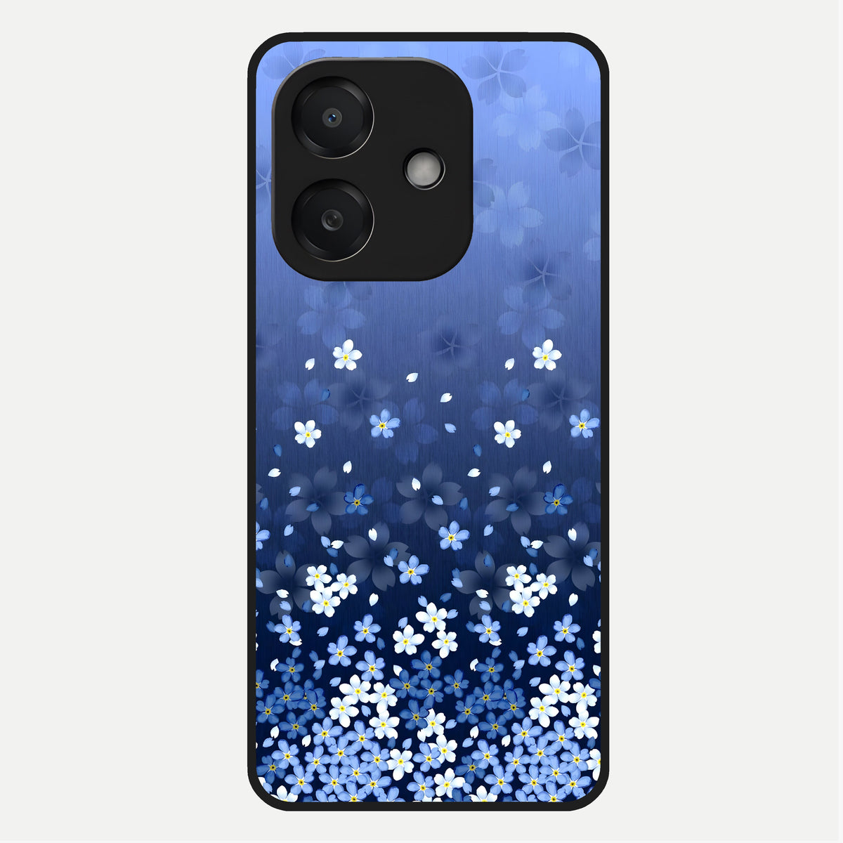  Blue Starry Glass Case For Oppo A3x 5G back cover – full design glossy printed glass finish