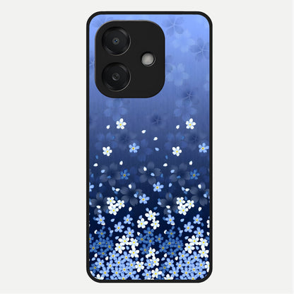  Blue Starry Glass Case For Oppo A3x 5G back cover – full design glossy printed glass finish