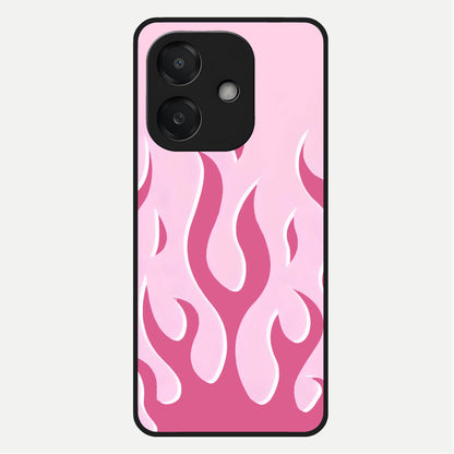  Blush Flame Energy Glass Case For Oppo A3x 5G back cover – full design glossy printed glass finish