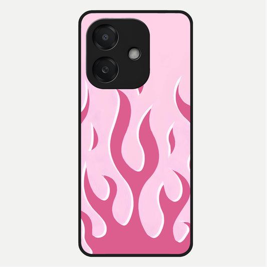  Blush Flame Energy Glass Case For Oppo A3x 5G back cover – full design glossy printed glass finish
