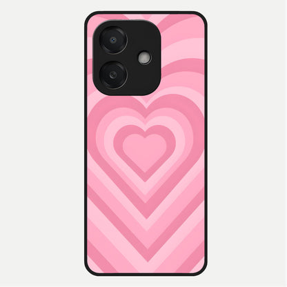  Blush Heart Waves Glass Case For Oppo A3x 5G back cover – full design glossy printed glass finish