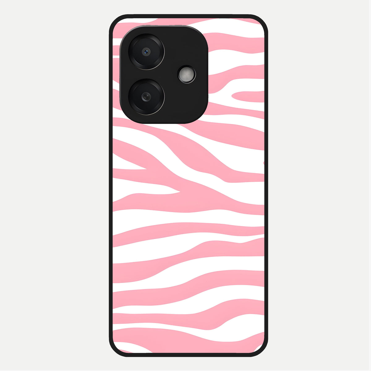  Blush Zebra Flow Glass Case For Oppo A3x 5G back cover – full design glossy printed glass finish