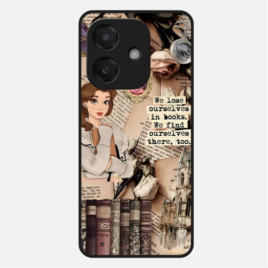  Bookish Dream World Glass Case For Oppo A3x 5G back cover – full design glossy printed glass finish