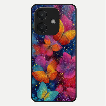  Butterfly Dream Mist Glass Case For Oppo A3x 5G back cover – full design glossy printed glass finish