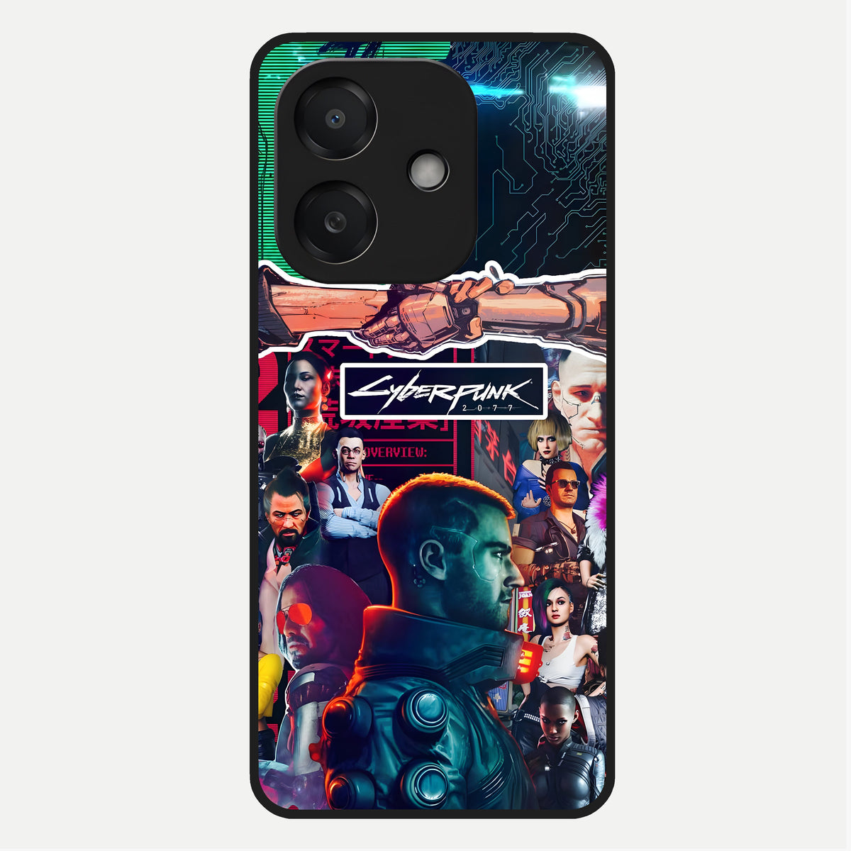  CYBERPUNK Legacy Glass Case For Oppo A3x 5G back cover – full design glossy printed glass finish