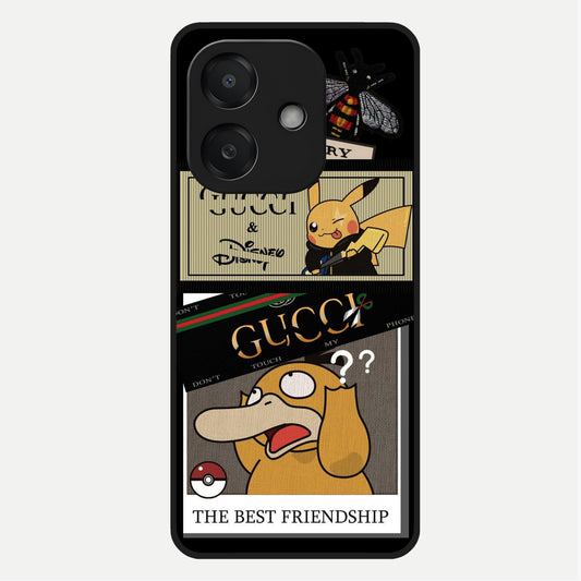  Cartoon Brand Play Mashup Glass Case For Oppo A3x 5G back cover – full design glossy printed glass finish