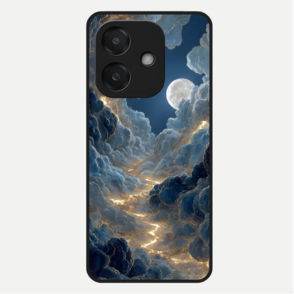  Celestial Cloud Road Glass Case For Oppo A3x 5G back cover – full design glossy printed glass finish