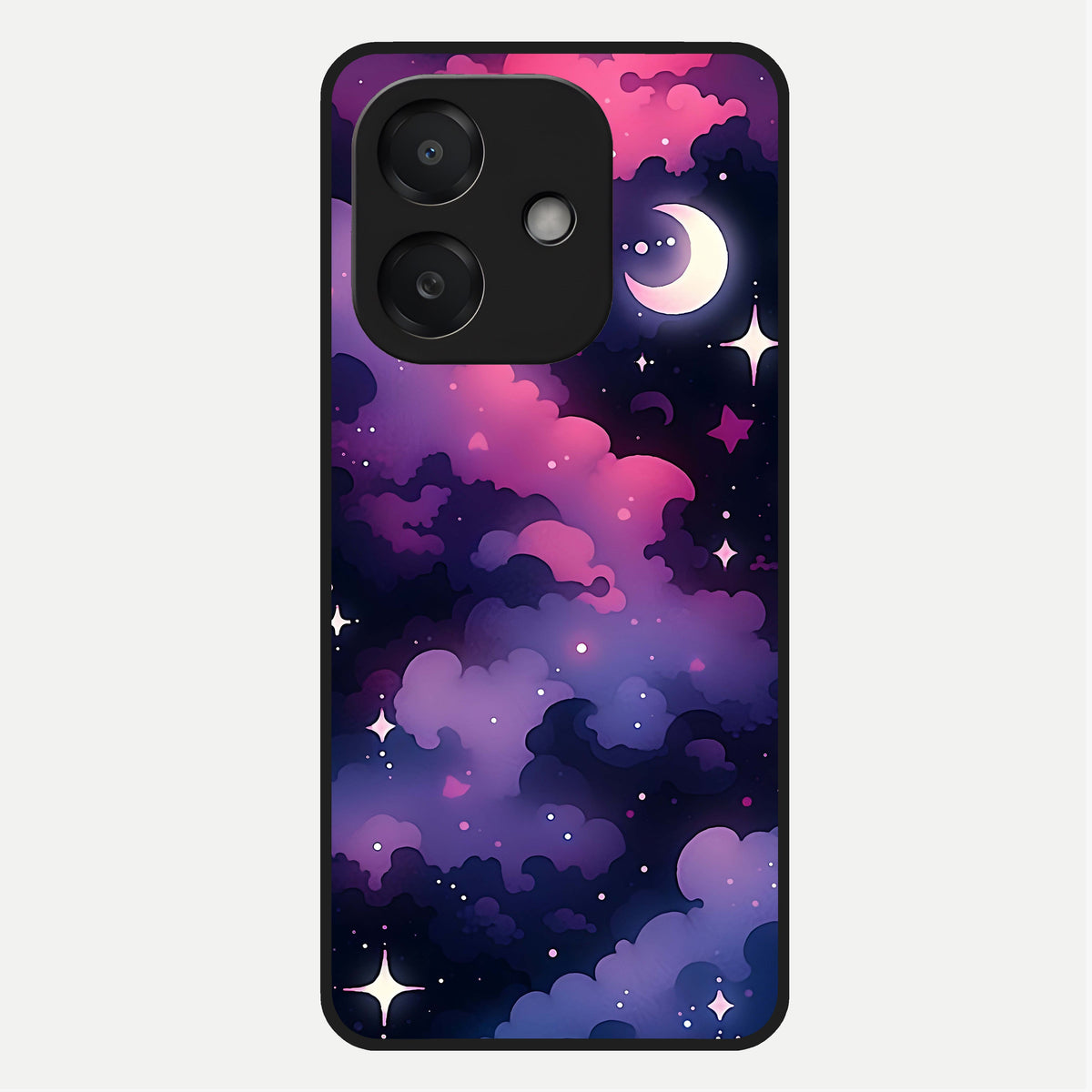  Celestial Moon Magic Glass Case For Oppo A3x 5G back cover – full design glossy printed glass finish