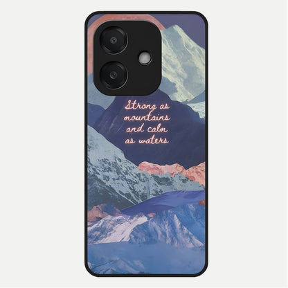  Celestial Mountain Calm Glass Case For Oppo A3x 5G back cover – full design glossy printed glass finish
