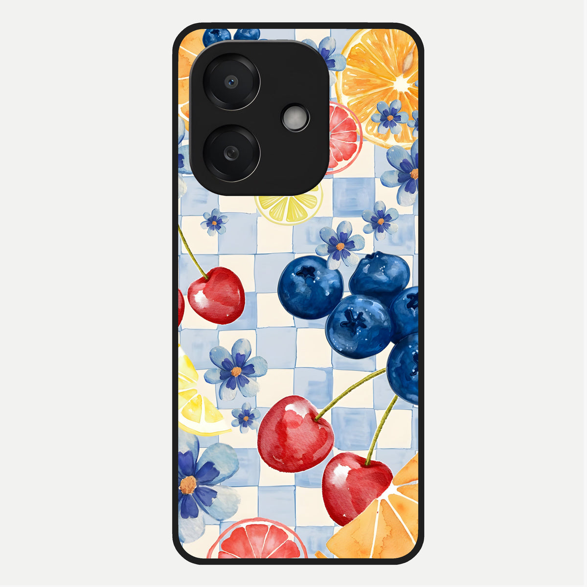  Citrus Bloom Joy Glass Case For Oppo A3x 5G back cover – full design glossy printed glass finish