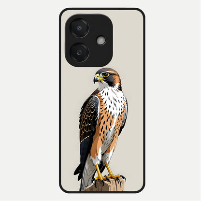  Clever Eagle Glass Case For Oppo A3x 5G back cover – full design glossy printed glass finish