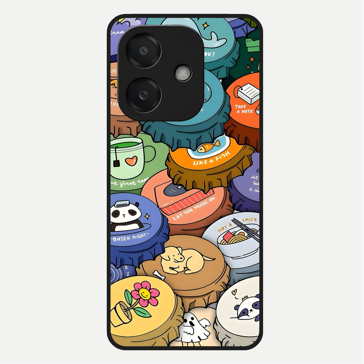  Coins Patterns Glass Case For Oppo A3x 5G back cover – full design glossy printed glass finish