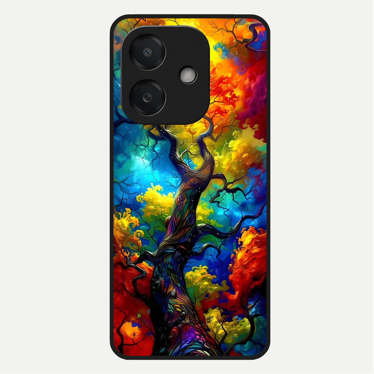  Colorful Soda Bottles Glass Case For Oppo A3x 5G back cover – full design glossy printed glass finish