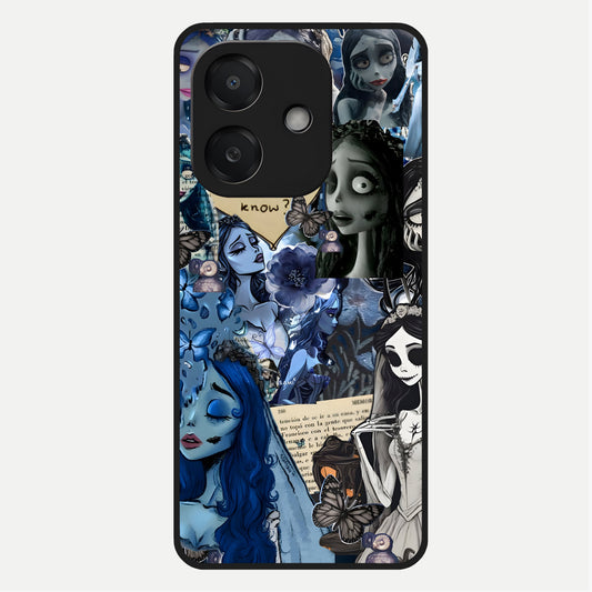  Corpse Bride Posters Glass Case For Oppo A3x 5G back cover – full design glossy printed glass finish