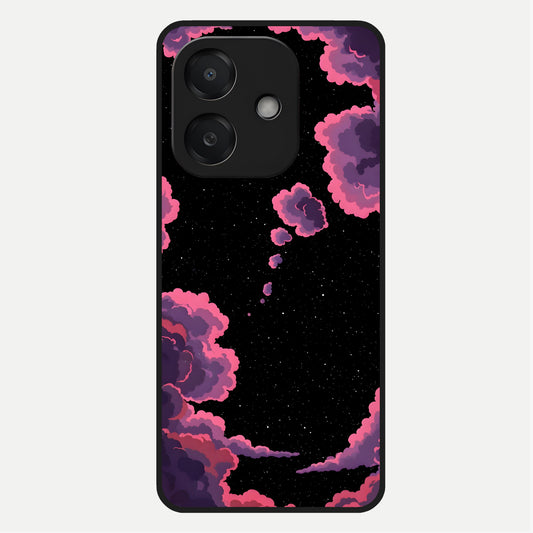  Cosmic Cloud Journey Glass Case For Oppo A3x 5G back cover – full design glossy printed glass finish
