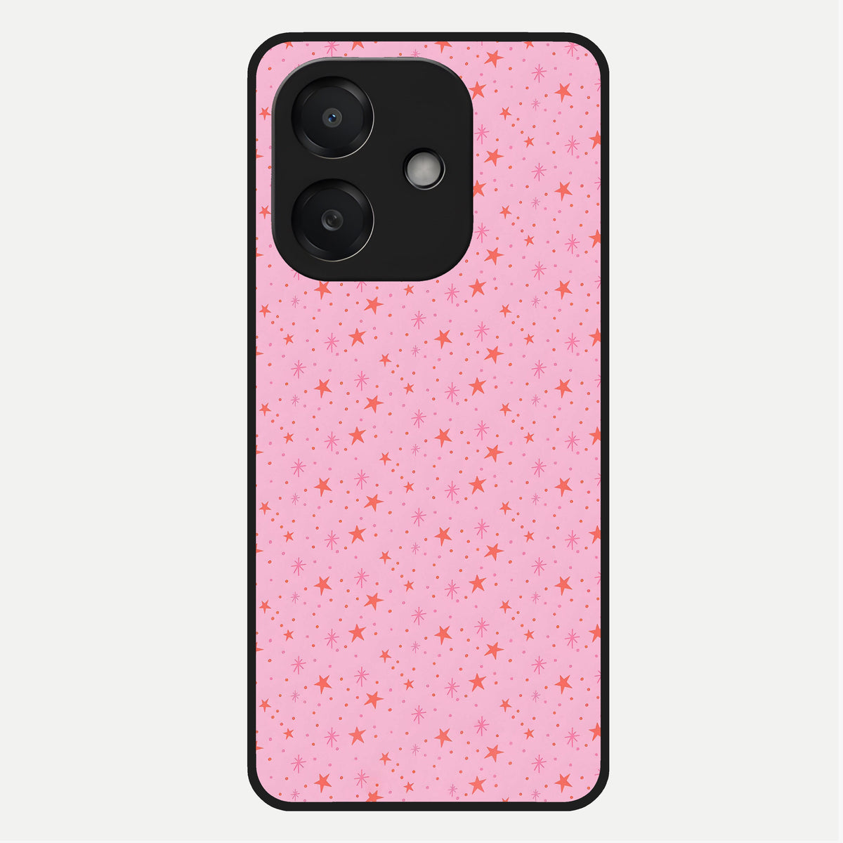  Cosmic Pink Sparkle Glass Case For Oppo A3x 5G back cover – full design glossy printed glass finish