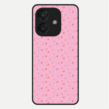  Cosmic Pink Sparkle Glass Case For Oppo A3x 5G back cover – full design glossy printed glass finish