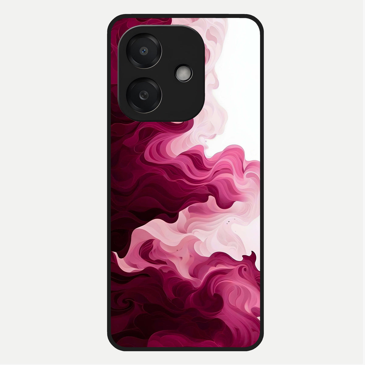  Crimson Wave Flow Glass Case For Oppo A3x 5G back cover – full design glossy printed glass finish
