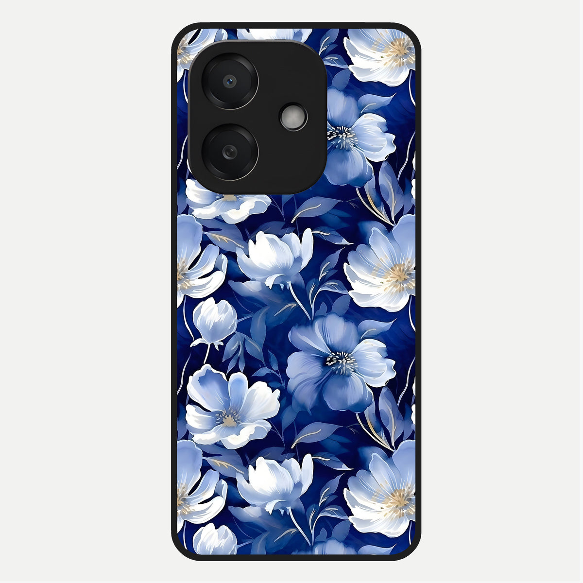  Cute Floral Patterns Glass Case For Oppo A3x 5G back cover – full design glossy printed glass finish