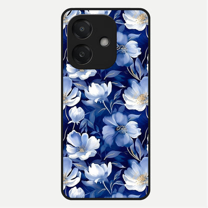  Cute Floral Patterns Glass Case For Oppo A3x 5G back cover – full design glossy printed glass finish