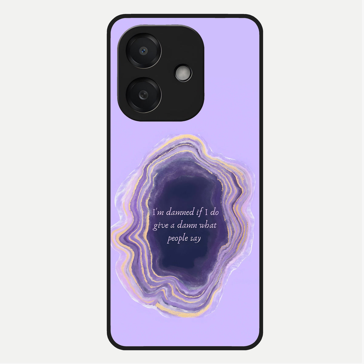  Damned People Quote Glass Case For Oppo A3x 5G back cover – full design glossy printed glass finish