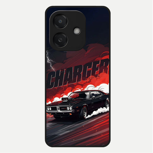  Dark Charger Fury Glass Case For Oppo A3x 5G back cover – full design glossy printed glass finish