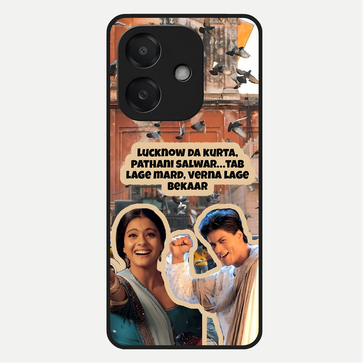  Desi Retro Vibes Glass Case For Oppo A3x 5G back cover – full design glossy printed glass finish