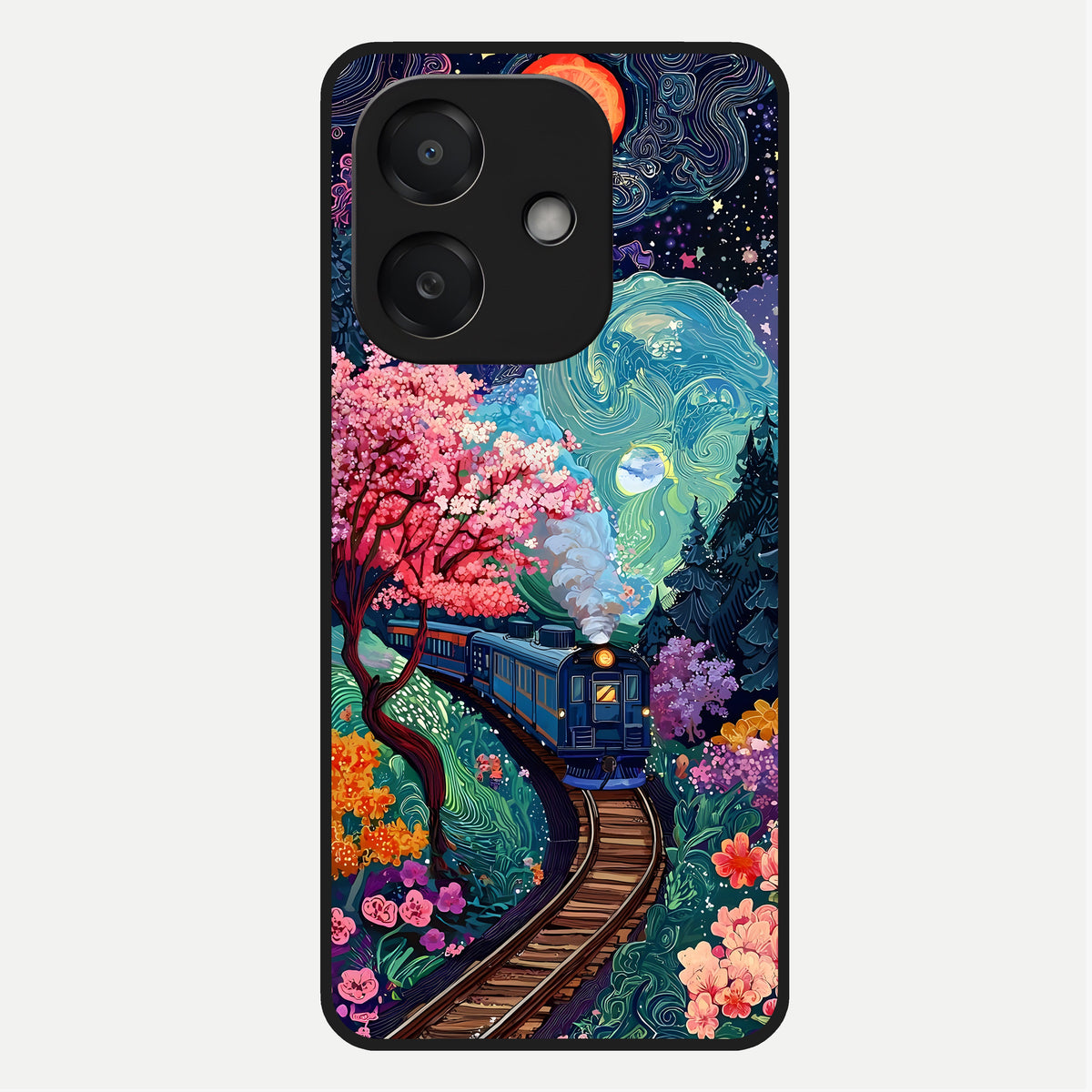  Digital Art Glass Case For Oppo A3x 5G back cover – full design glossy printed glass finish