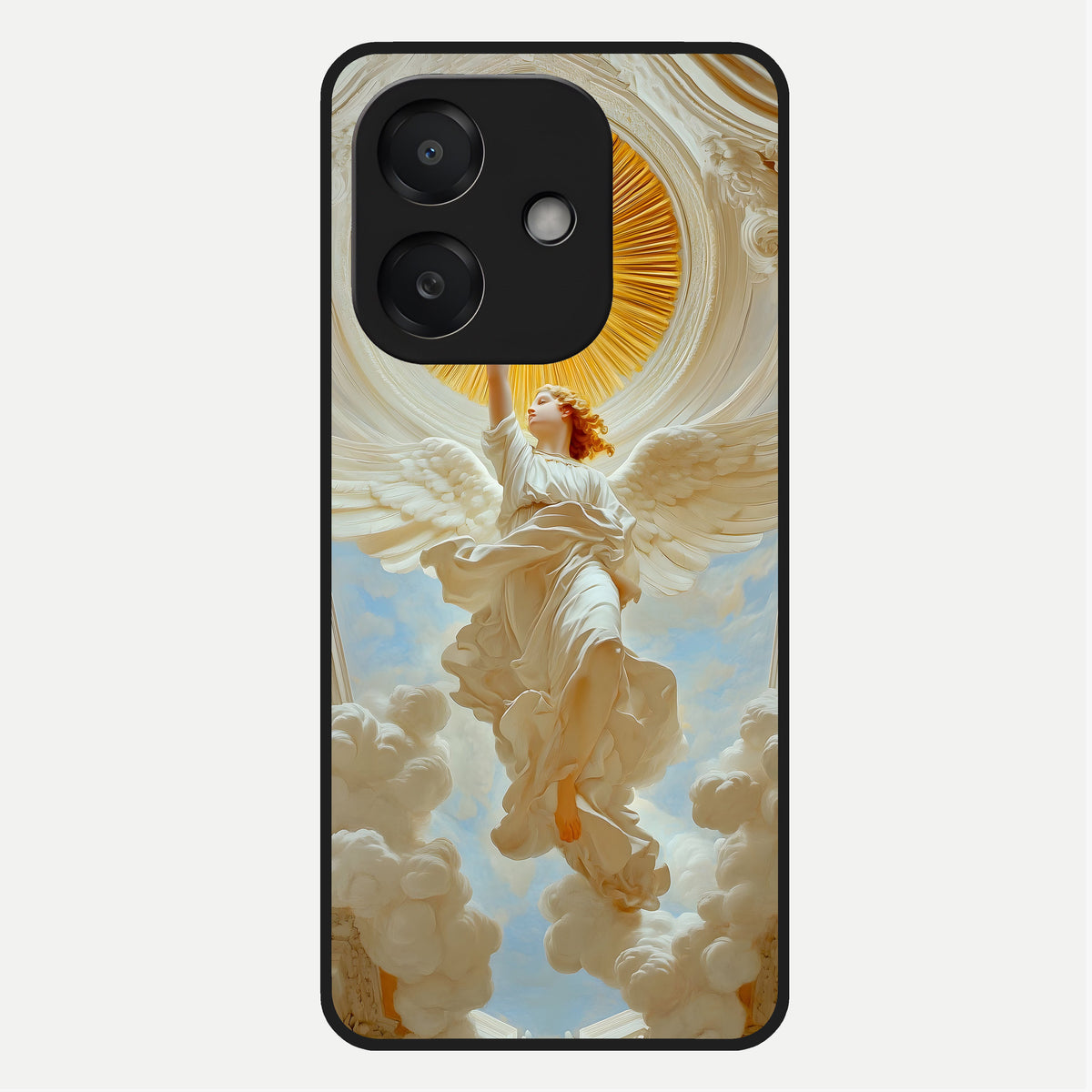 Divine Light Angel Glass Case For Oppo A3x 5G back cover – full design glossy printed glass finish
