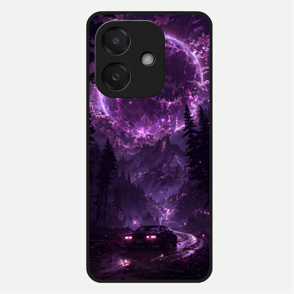  Eternal Cosmic Drive Glass Case For Oppo A3x 5G back cover – full design glossy printed glass finish