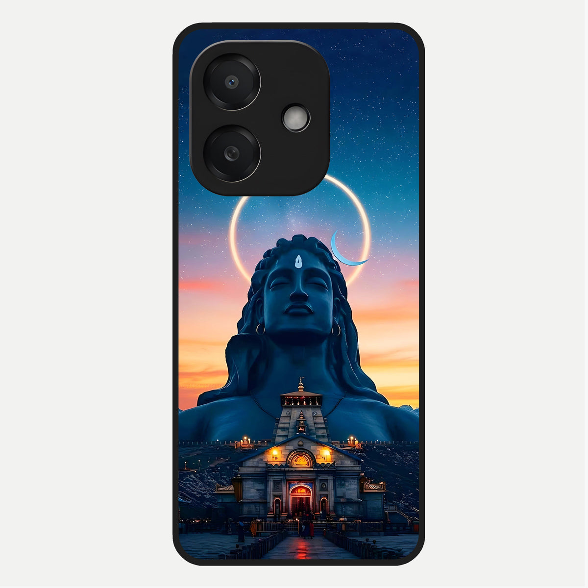  Eternal Shiva Aura Glass Case For Oppo A3x 5G back cover – full design glossy printed glass finish