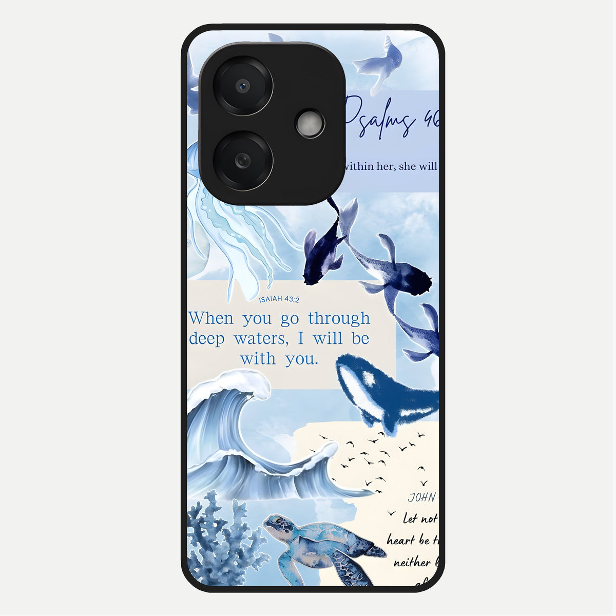  Faithful Ocean Promise Glass Case For Oppo A3x 5G back cover – full design glossy printed glass finish