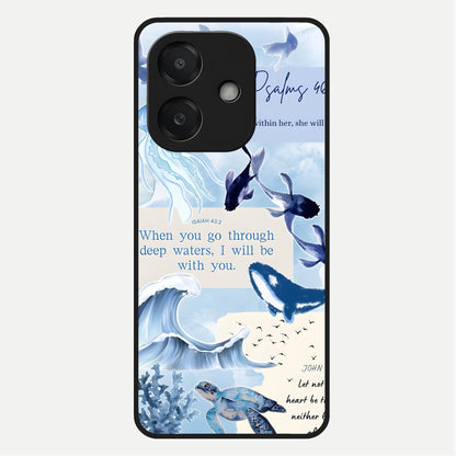  Faithful Ocean Promise Glass Case For Oppo A3x 5G back cover – full design glossy printed glass finish