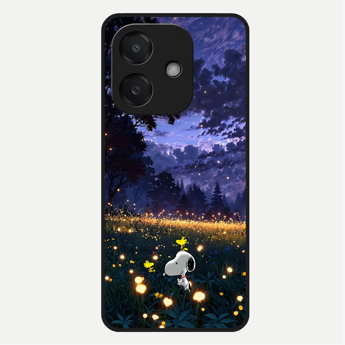  Firefly Meadow Magic Glass Case For Oppo A3x 5G back cover – full design glossy printed glass finish