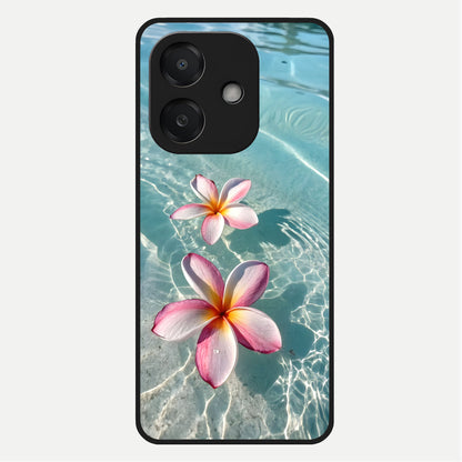  Floating Bloom Bliss Glass Case For Oppo A3x 5G back cover – full design glossy printed glass finish