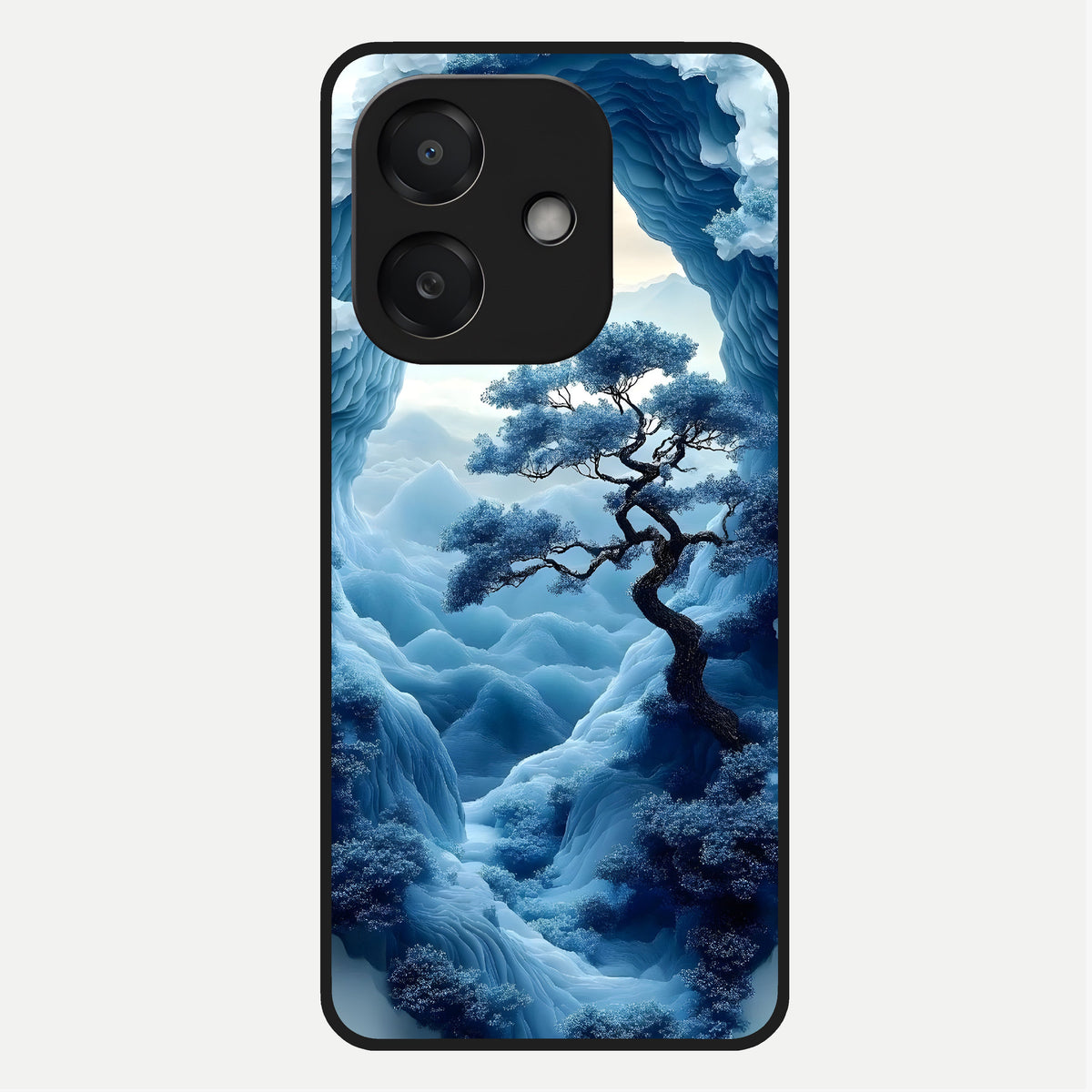  Frozen Serenity Gate Glass Case For Oppo A3x 5G back cover – full design glossy printed glass finish