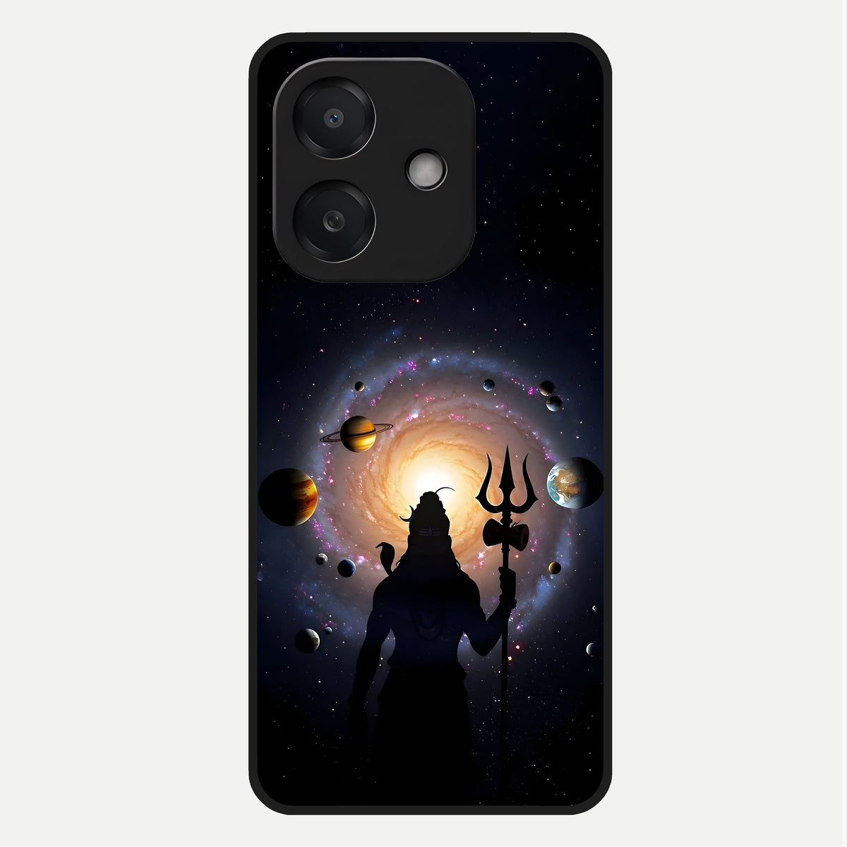  Galactic Shiva Vision Glass Case For Oppo A3x 5G back cover – full design glossy printed glass finish