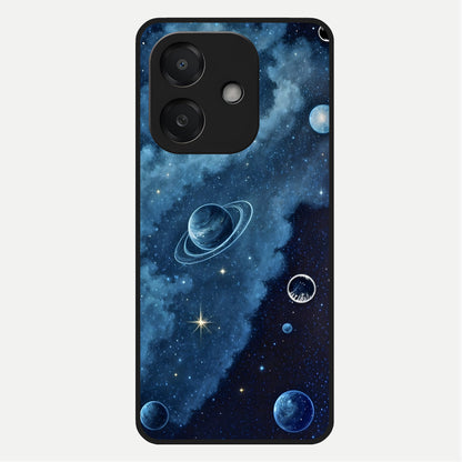  Galaxy Dream Space Glass Case For Oppo A3x 5G back cover – full design glossy printed glass finish