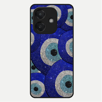  Galaxy Eye Flow Glass Case For Oppo A3x 5G back cover – full design glossy printed glass finish