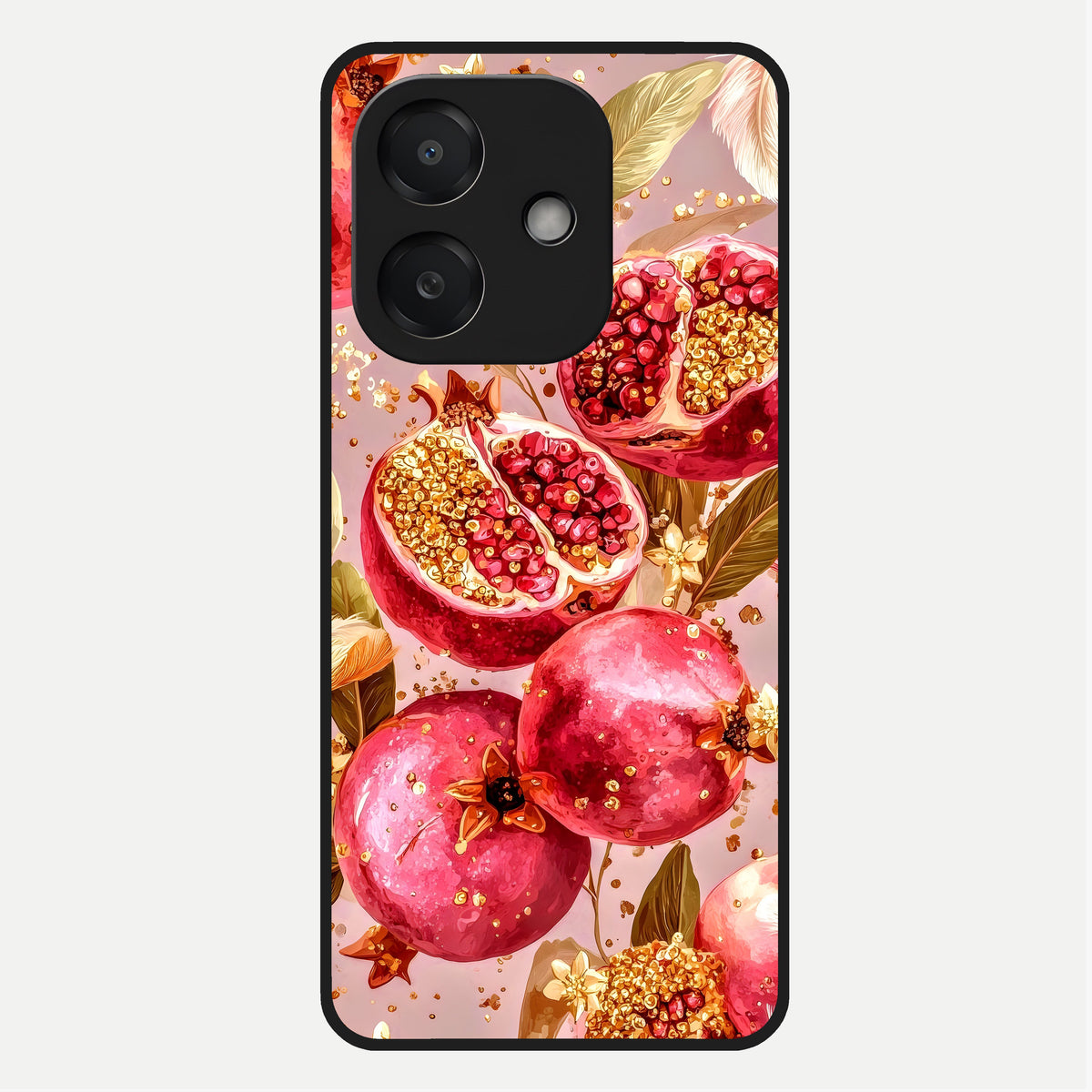  Golden Bloom Glow Glass Case For Oppo A3x 5G back cover – full design glossy printed glass finish