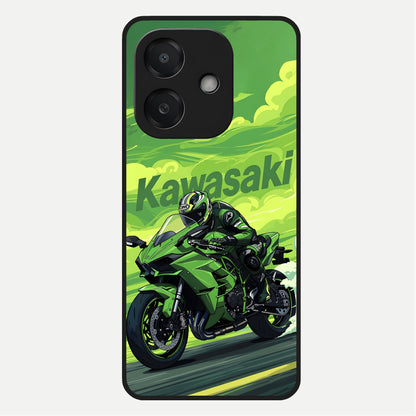  Greenery Sky Glass Case For Oppo A3x 5G back cover – full design glossy printed glass finish