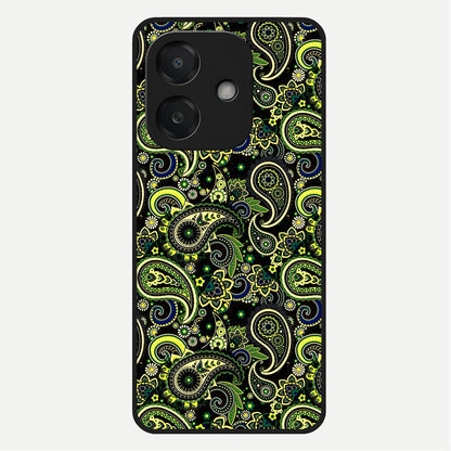  Green Lemon Glass Case For Oppo A3x 5G back cover – full design glossy printed glass finish