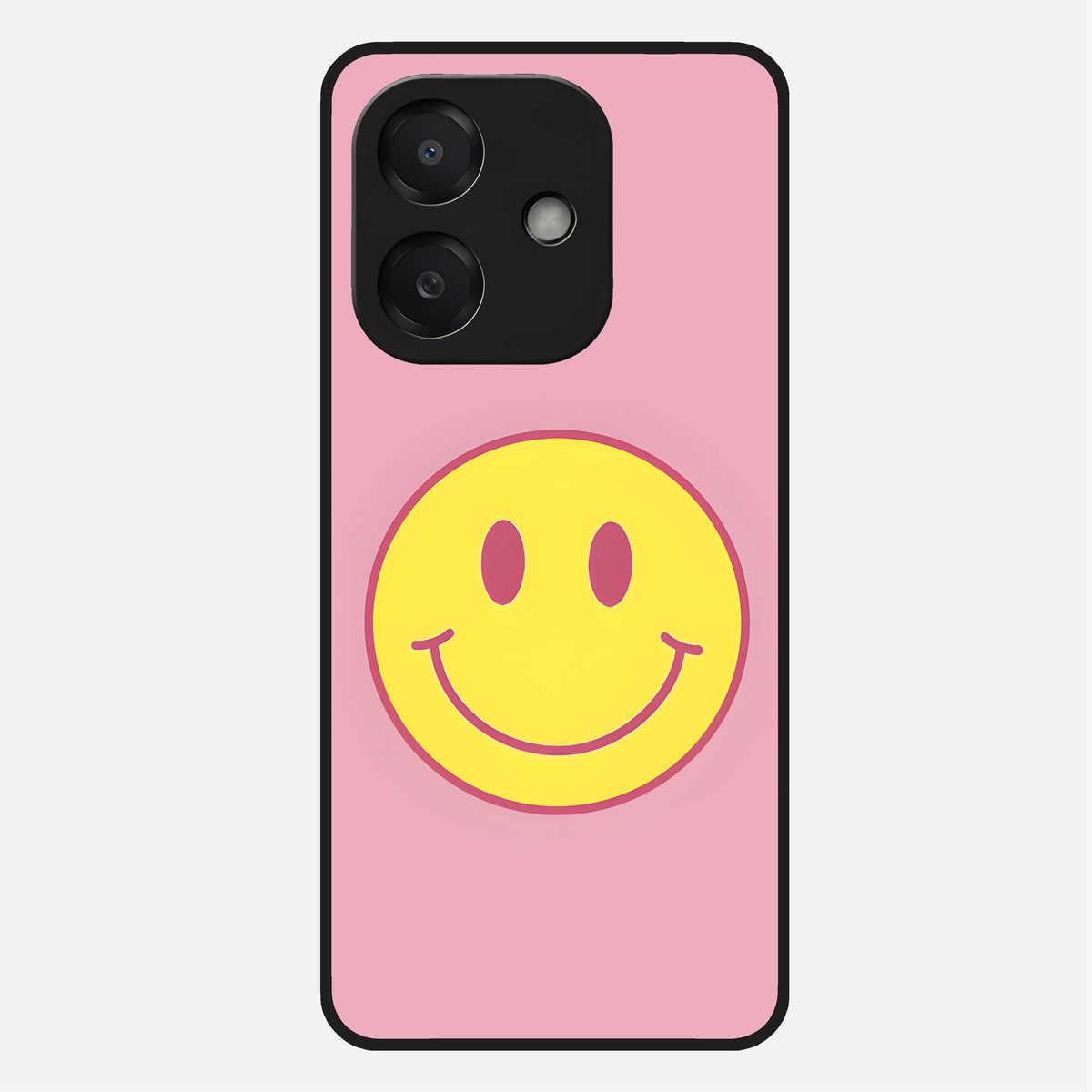  Happy Pink Mood Glass Case For Oppo A3x 5G back cover – full design glossy printed glass finish