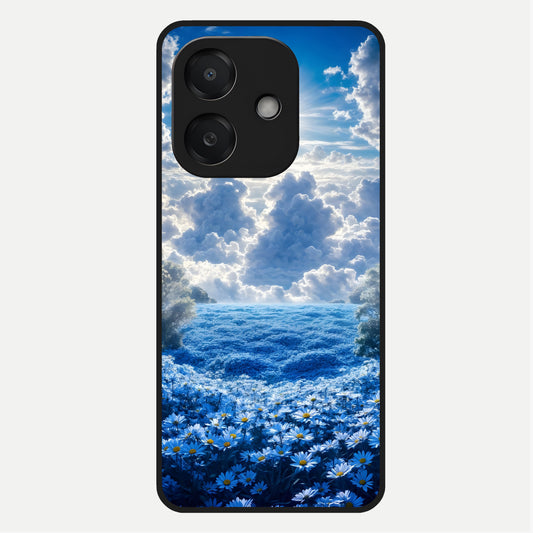  Heavenly Daisy Horizon Glass Case For Oppo A3x 5G back cover – full design glossy printed glass finish