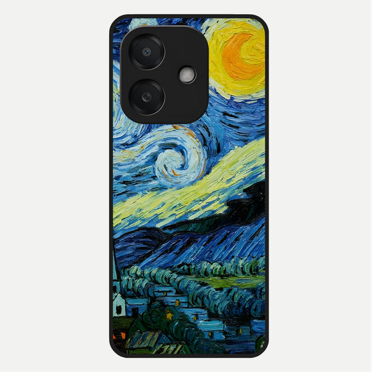  Inspired Van Gogh Art Glass Case For Oppo A3x 5G back cover – full design glossy printed glass finish