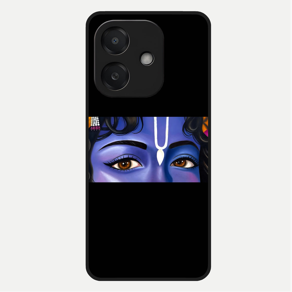  Krishna Eye Glass Case For Oppo A3x 5G back cover – full design glossy printed glass finish
