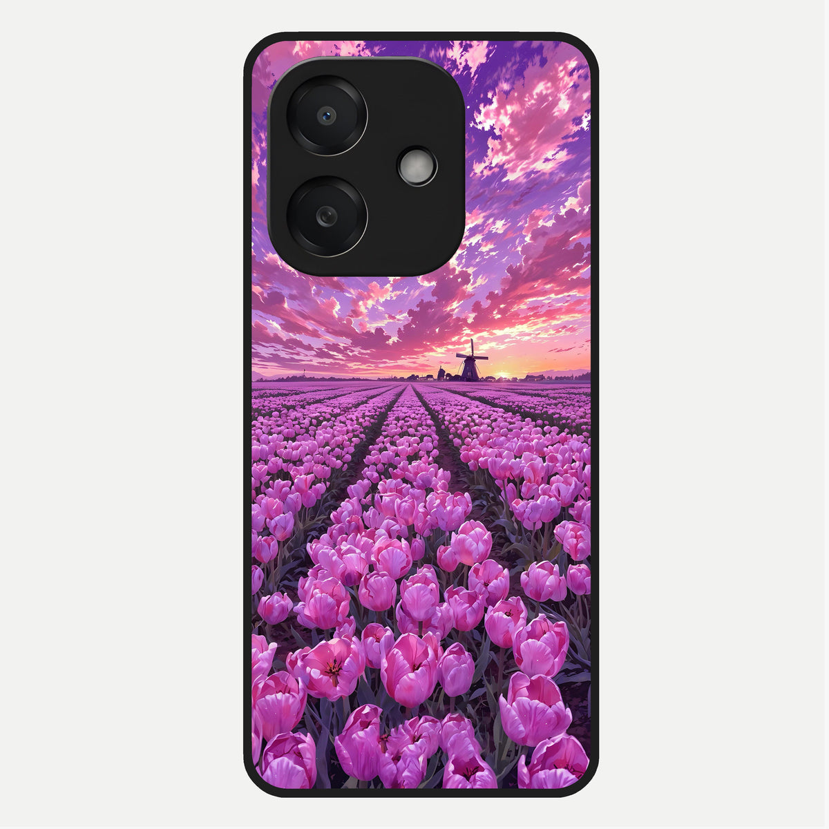  Lavender Dream Skies Glass Case For Oppo A3x 5G back cover – full design glossy printed glass finish