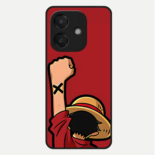  Luffy X Spirit Glass Case For Oppo A3x 5G back cover – full design glossy printed glass finish